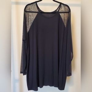 Torrid Super Soft Black Mesh Top 4X